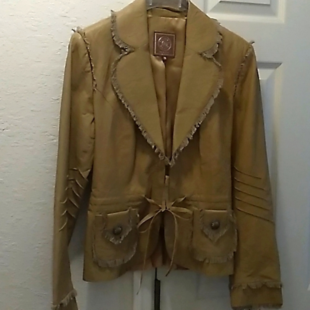 Ladies Double D Ranch Leather Jacket - image 1